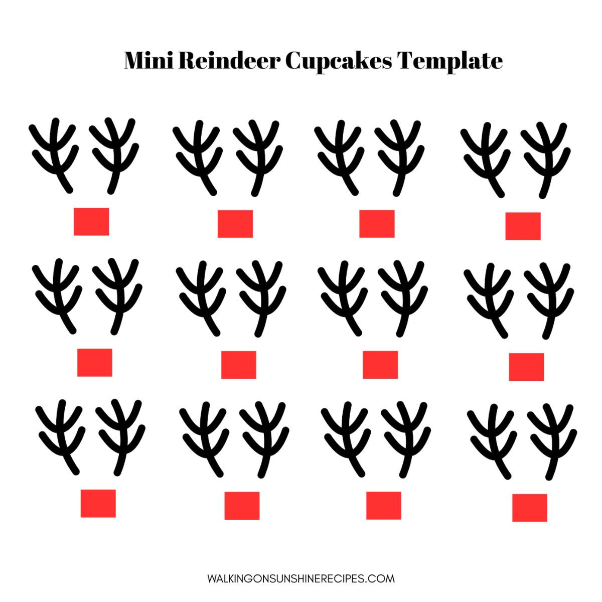 template for decorating and creating reindeer antlers.