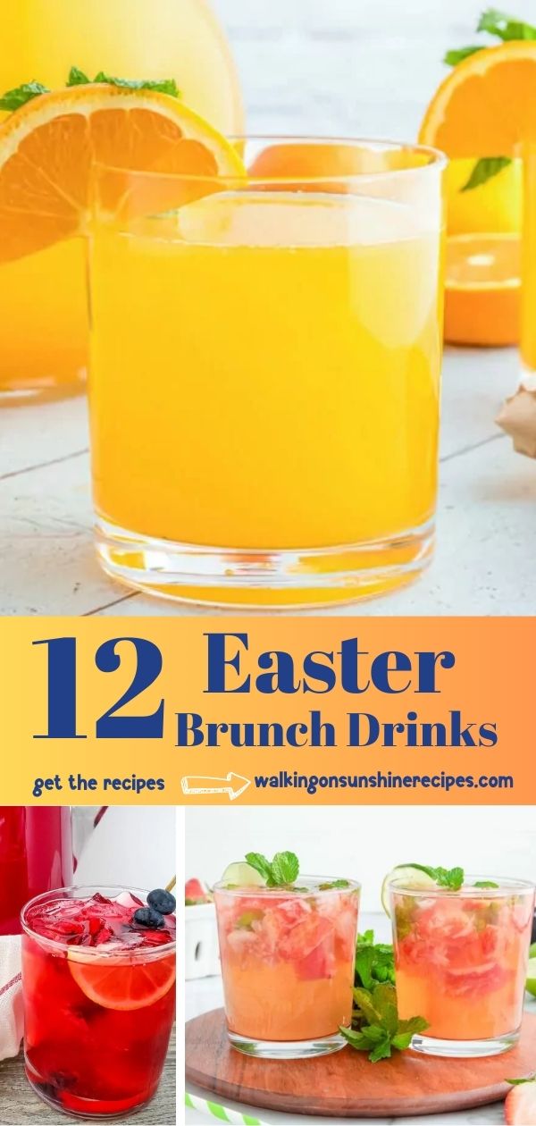 pinterest collage of drink recipes perfect for Easter brunch.