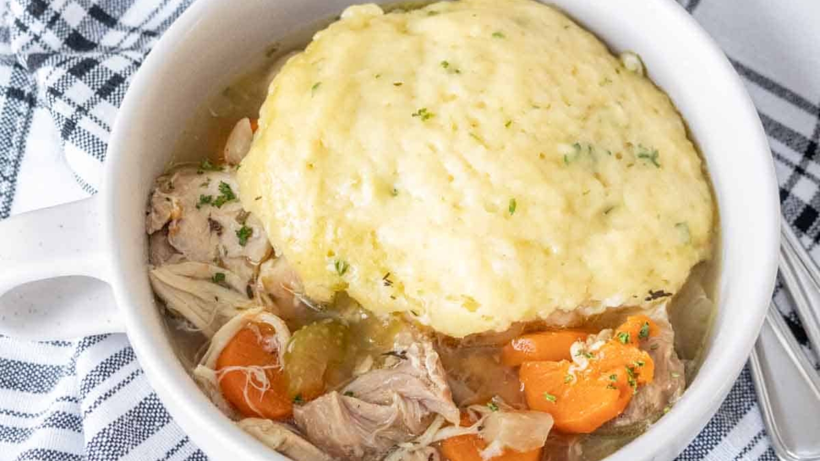 Chicken and dumpling soup.