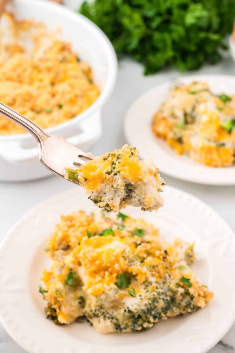 Easy Broccoli Cheese Casserole with Ritz Crackers