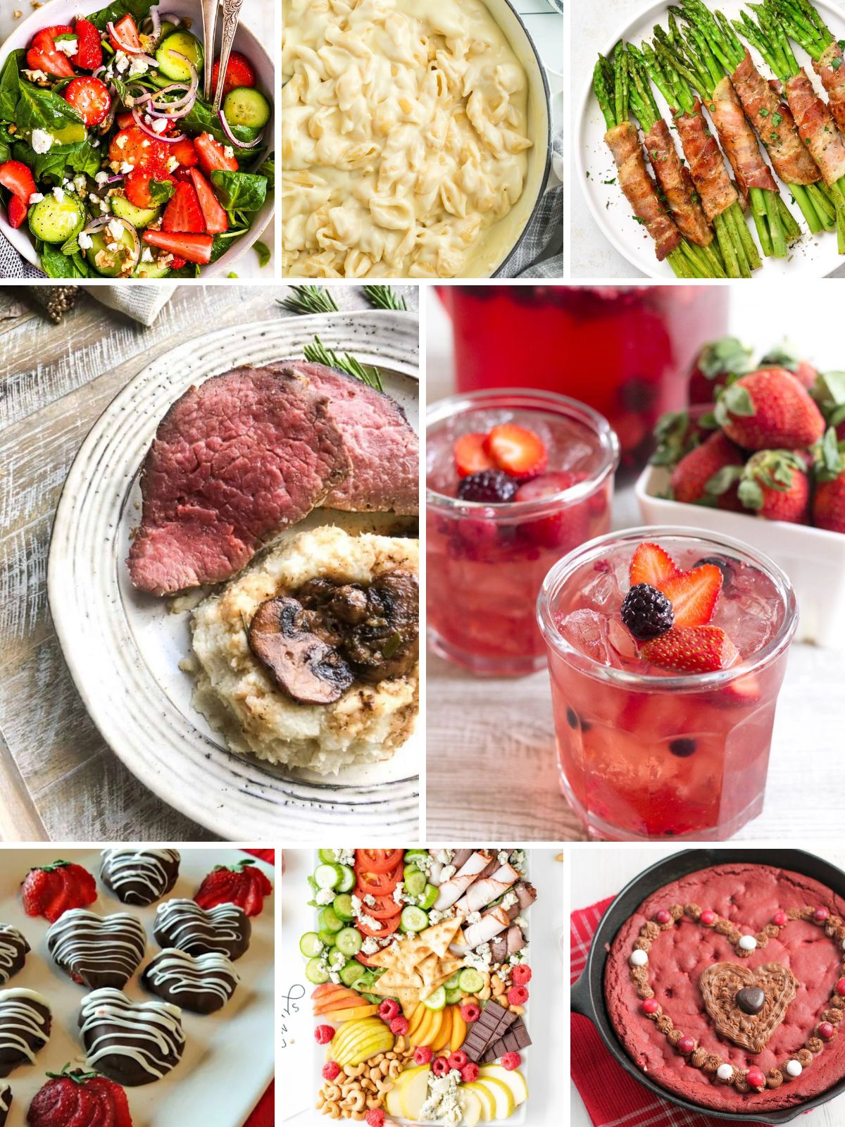 8 different recipes for valentine's day dinner ideas for two.