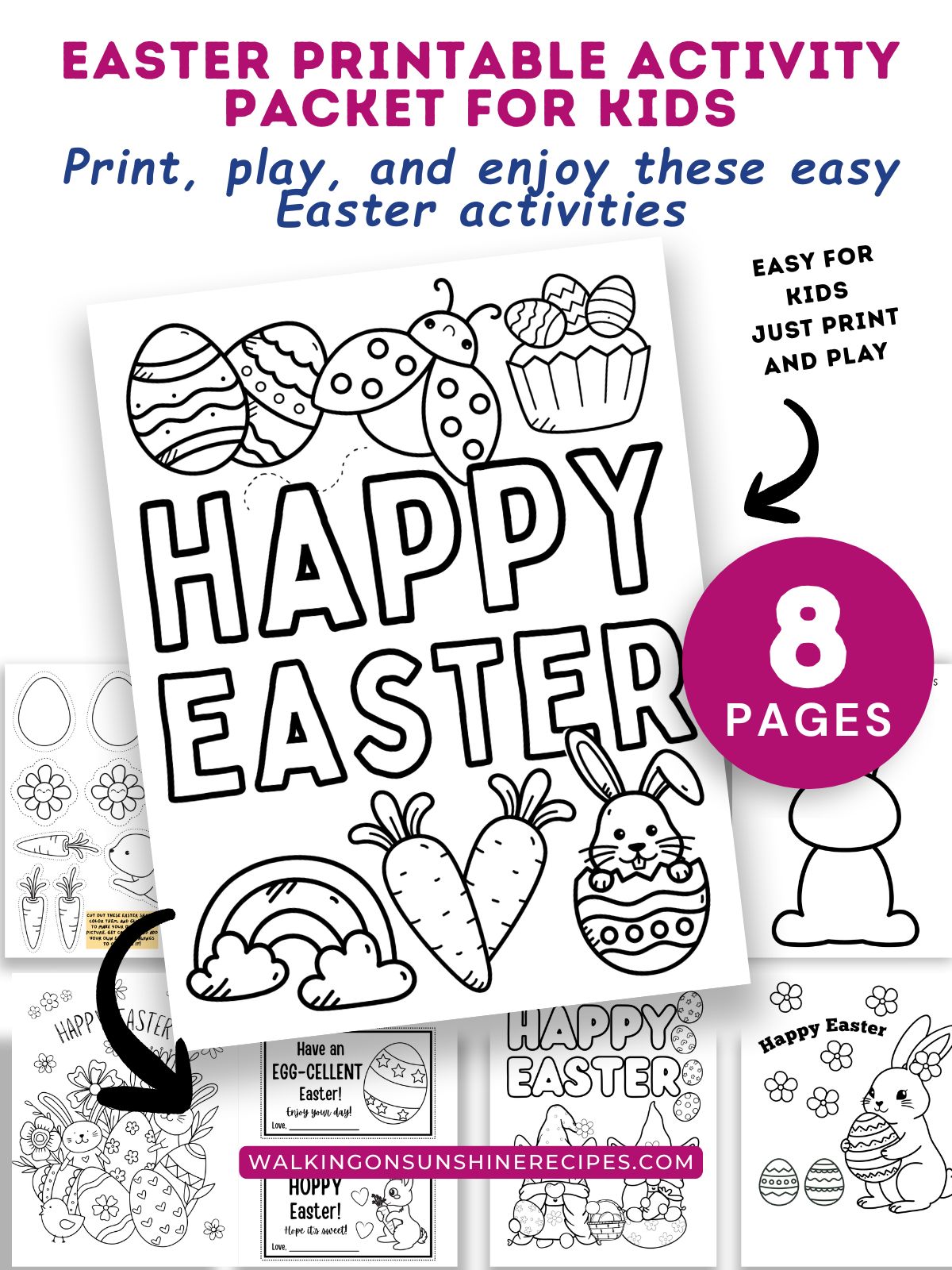 promo for Easter printable activity packets.