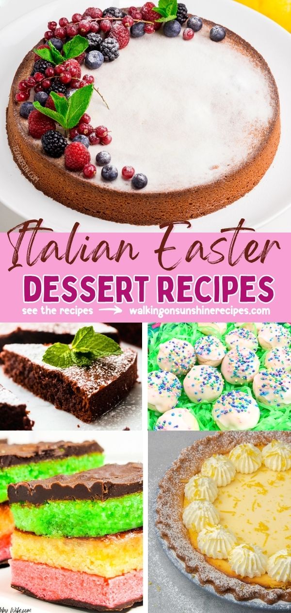 Traditional Italian Easter desserts including classic cookies, cakes, and holiday sweets served at Easter