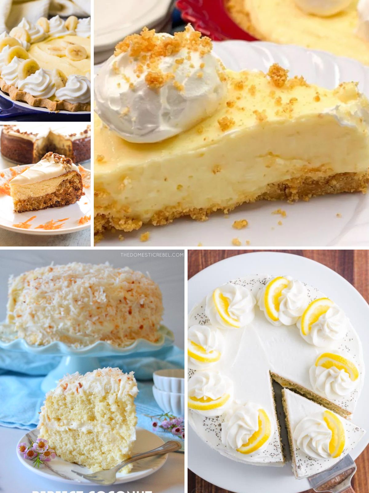 Classic Easter desserts including carrot cake, pies, and old-fashioned family favorites served after Easter dinner.