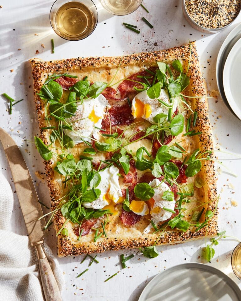 Bacon and Egg Puff Pastry Tart
