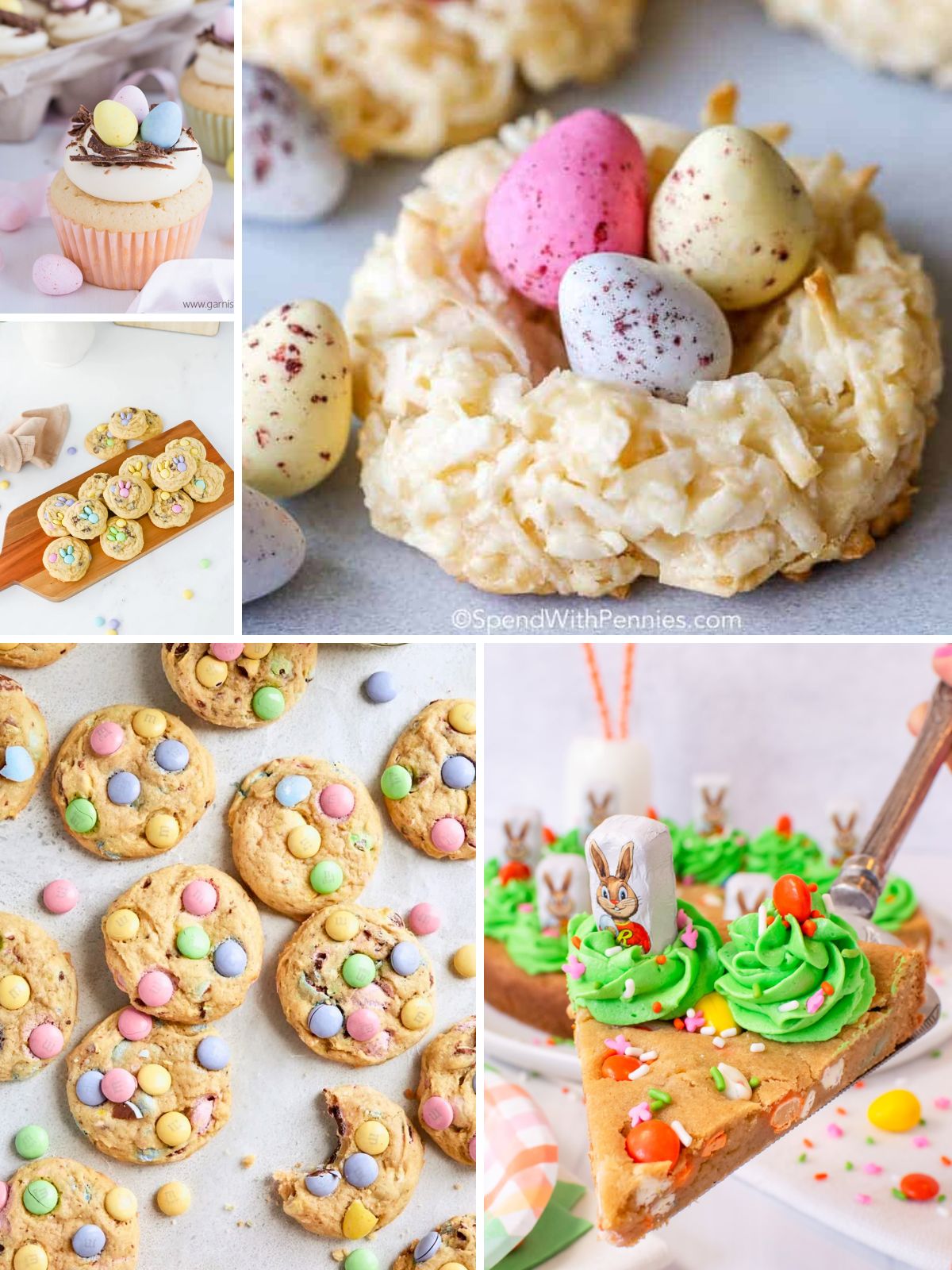 Easy Easter treats for kids featuring colorful desserts cupcakes cookies and fun ideas for parties and baking together.