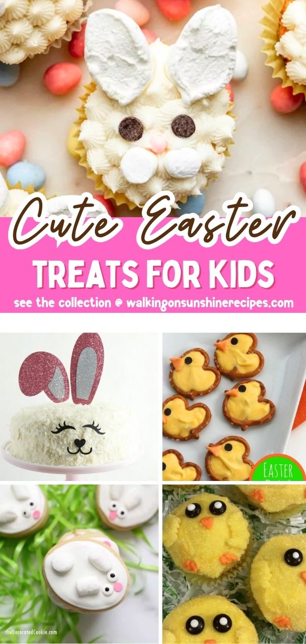 cute Easter treat ideas for kids featuring easy cupcakes, cookies, and no-bake desserts for parties and celebrations.