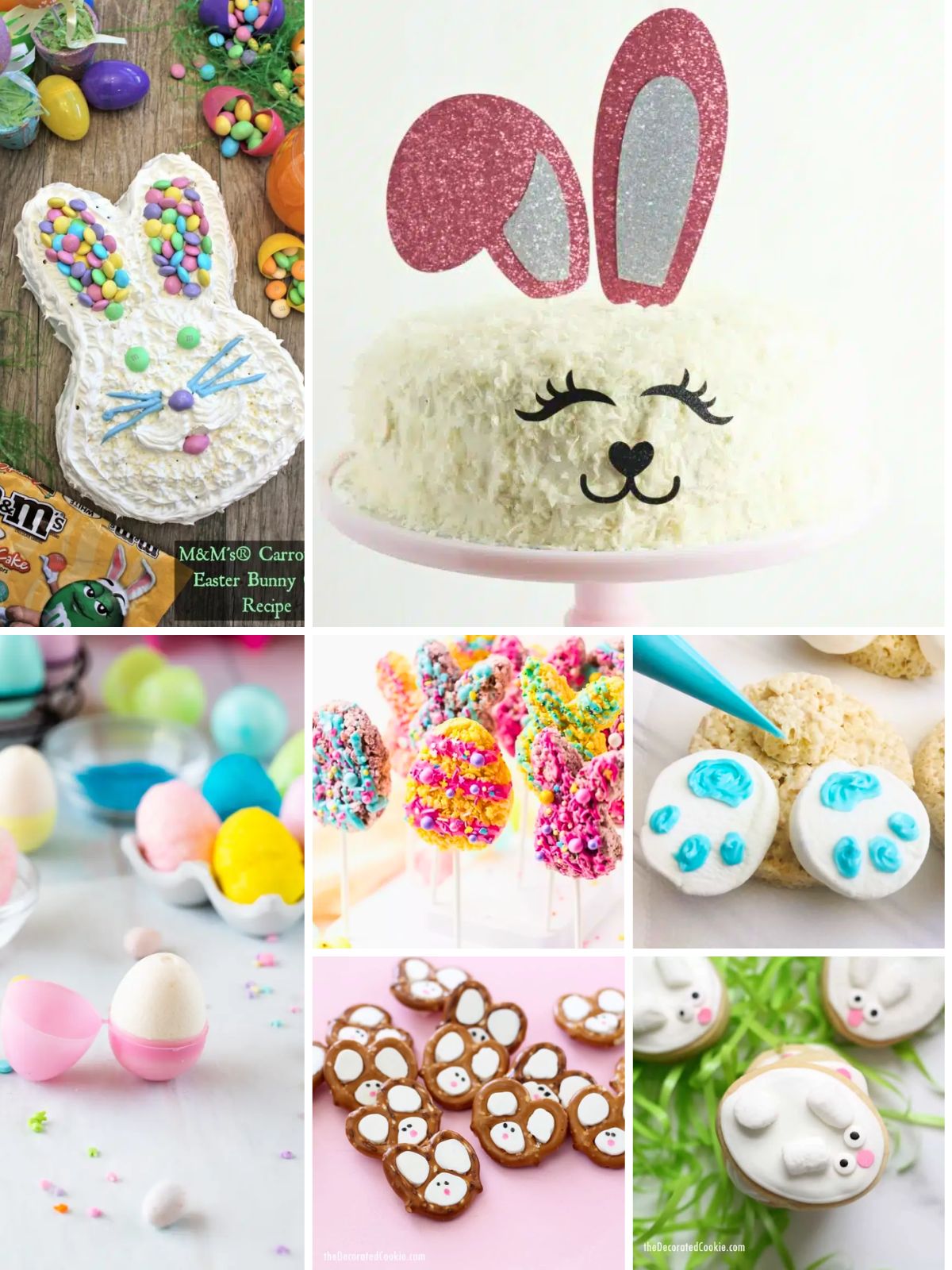 easy cute Easter treat ideas with bunny cupcakes, decorated cookies, and festive holiday desserts.