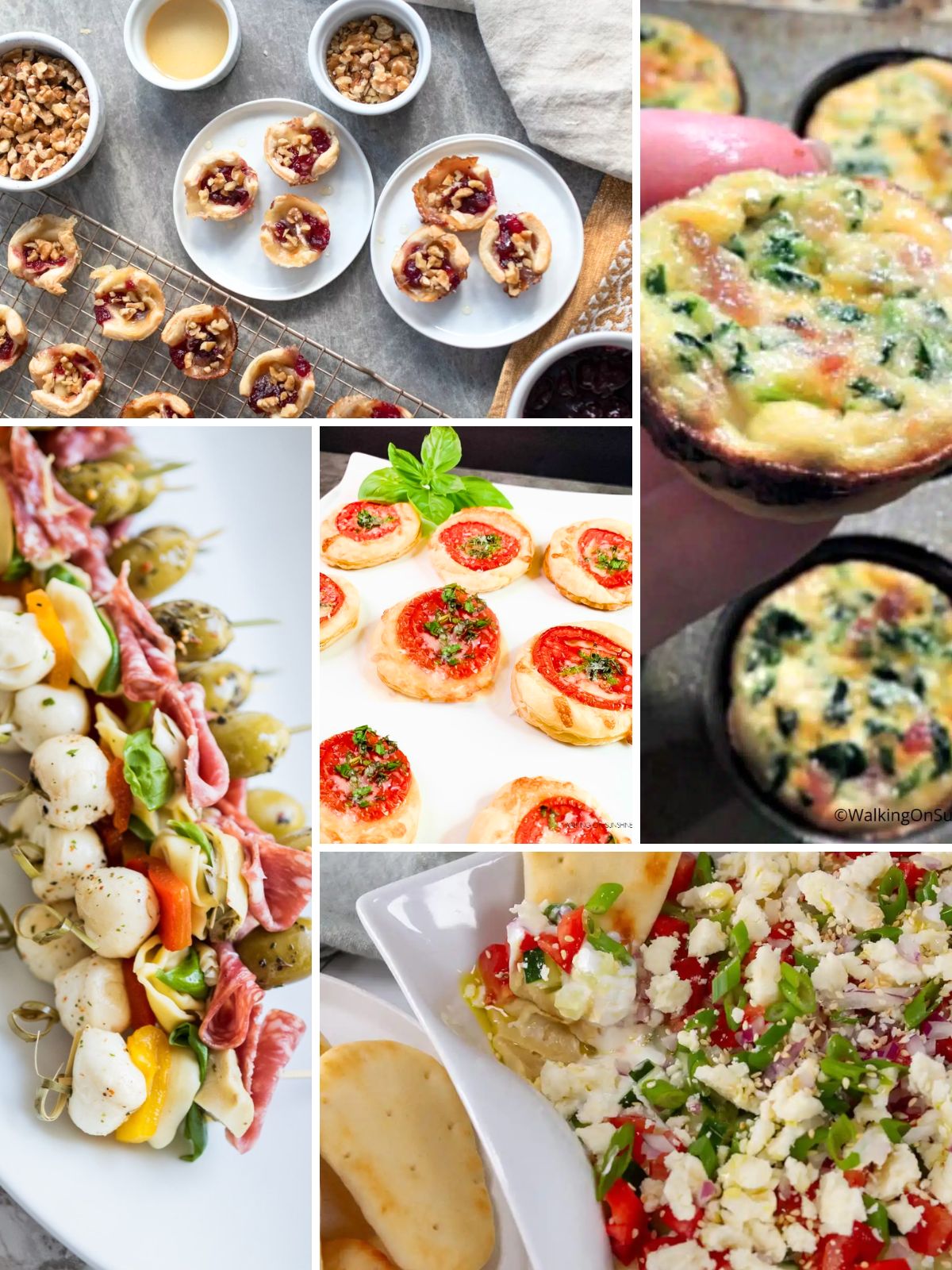 Easy Mother’s Day finger foods including fruit charcuterie cups, appetizer skewers, dips, and snack boards.