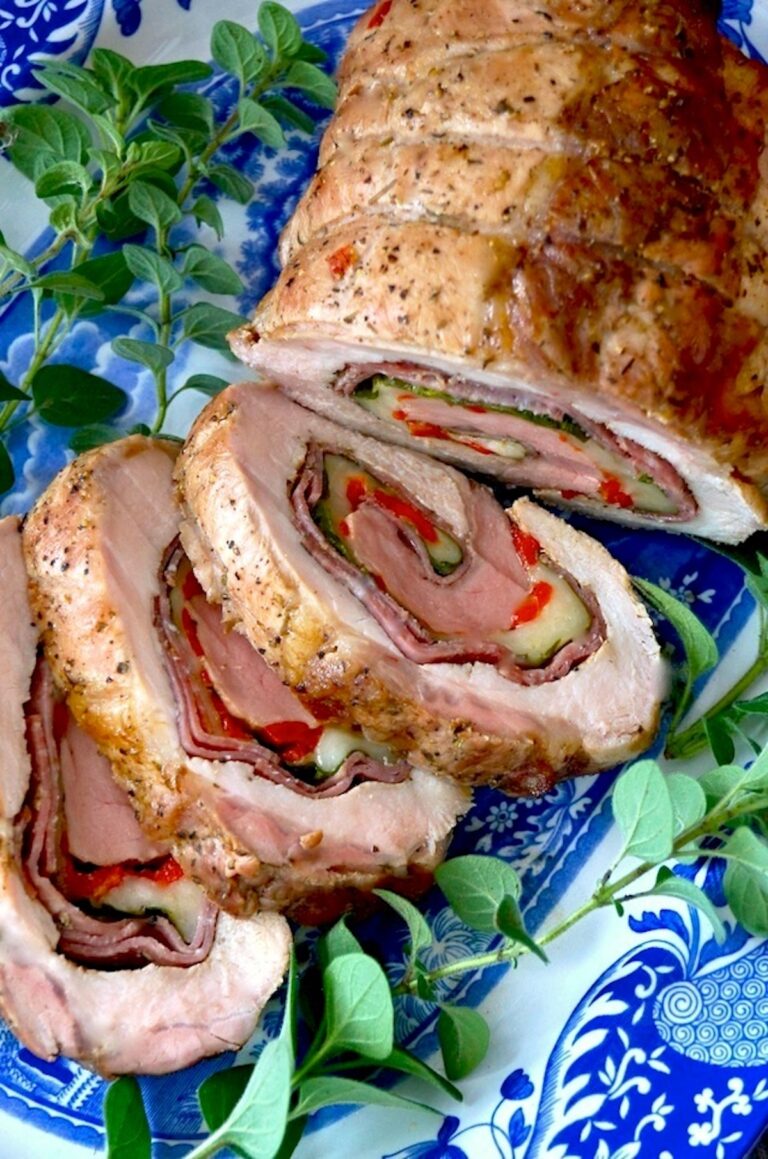 Salami-Provolone Stuffed Pork Loin