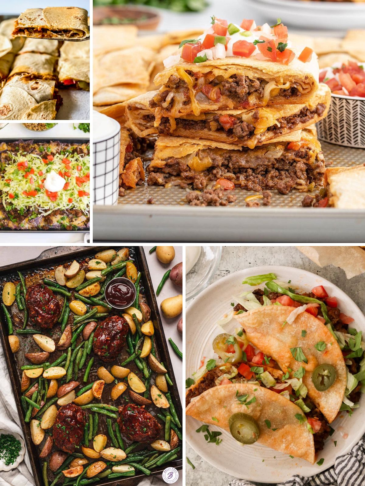 Easy sheet pan beef recipes like tacos, nachos, and quesadillas for quick weeknight meals and simple cleanup.