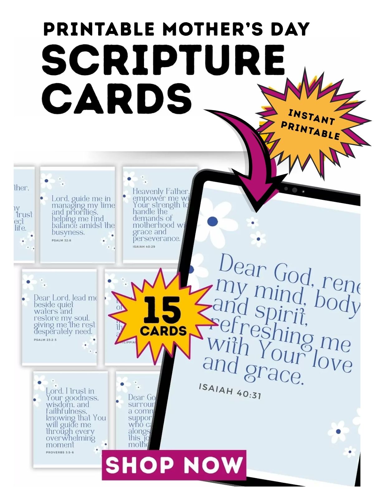 printable mother’s day scripture cards with bible verses.